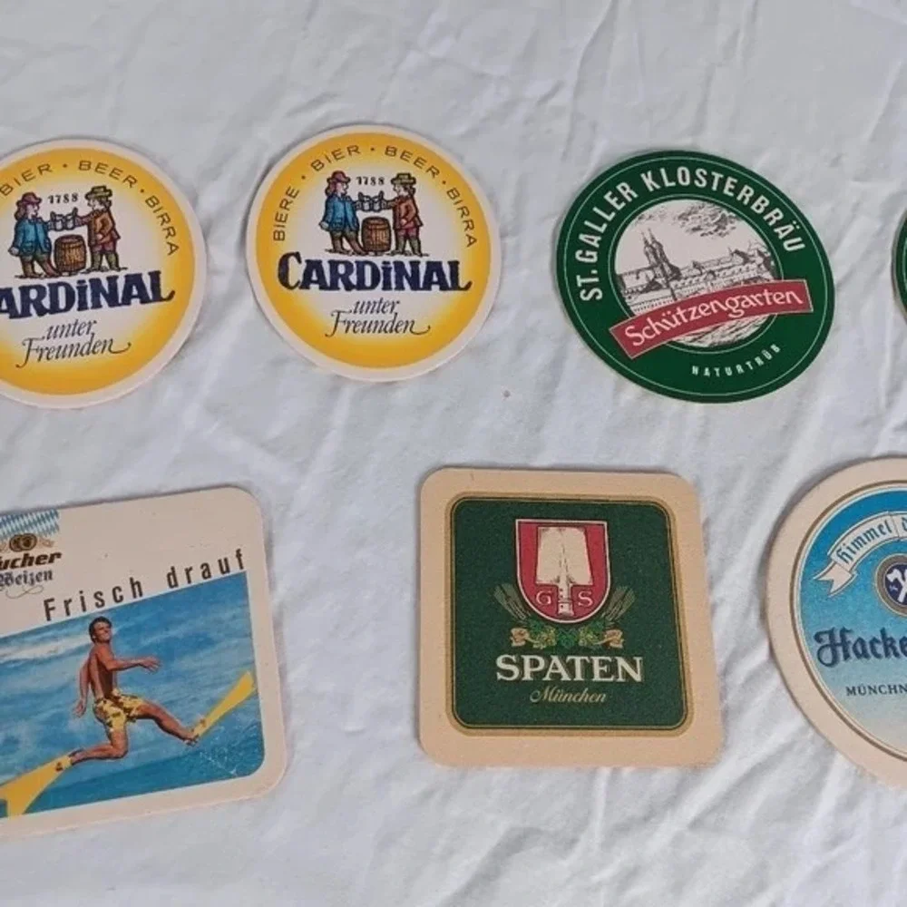 VTG International Beer Coaster Lot‎ of 20 - Amstel DAB Cardinal Beer Bar Decor